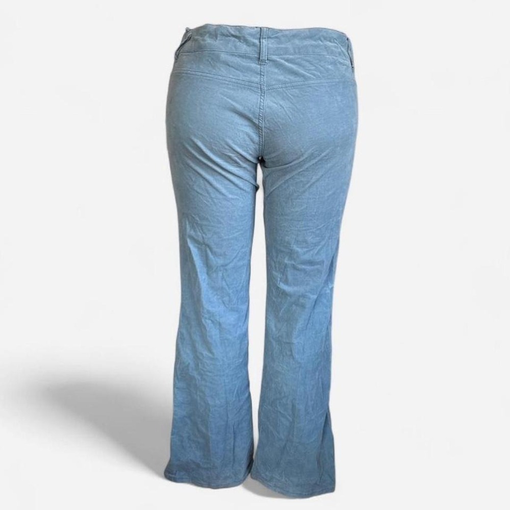 Y2K 2000s paris blues blue Flared corduroy pants